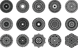 白底图标装饰素材矢量