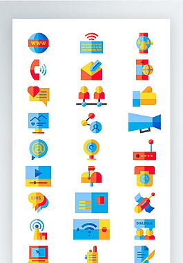 彩色公共设施图标矢量AI素材icon