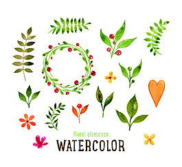 漂亮的花草矢量装饰素材