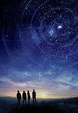 手绘人物星星H5背景素材