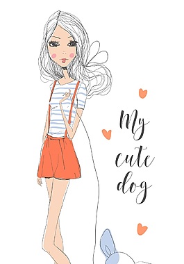 卡通女孩卡通装饰素材