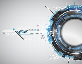 蓝色的抽象科技感矢量背景素材
