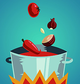 火锅广告背景装饰素材