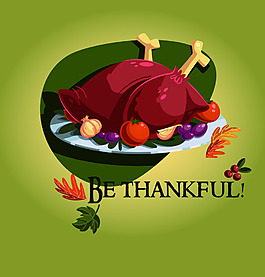 火鸡广告背景装饰素材