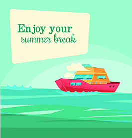 汽艇广告背景装饰素材