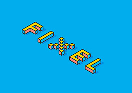 3D像素文字效果