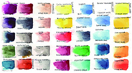 水彩画颜色盘矢量装饰图案