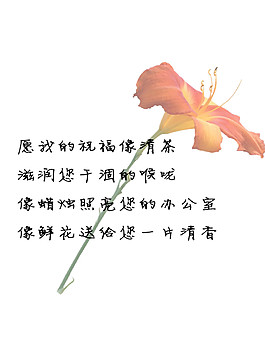 花朵教师节诗词元素