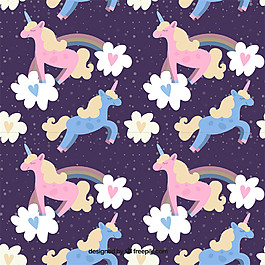 深紫色花朵印花背景图