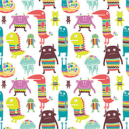 卡通动漫花纹背景图