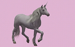 奔跑的独角兽免抠png透明图层素材