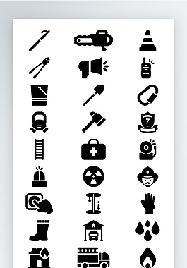 黑色拟物工具器械图标矢量AI素材icon