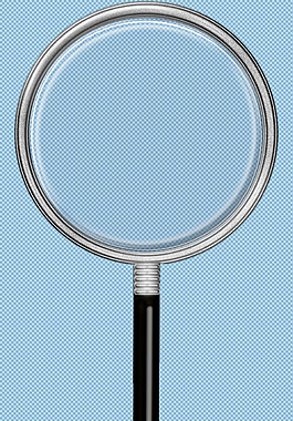 圆形放大镜免抠png透明图层素材