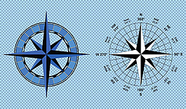 創意指南針免摳png透明圖層素材