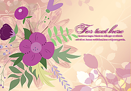 素雅水彩花卉素材