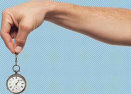 手提怀表手势免抠png透明图层素材