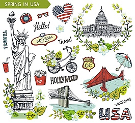 著名建筑物矢量素材