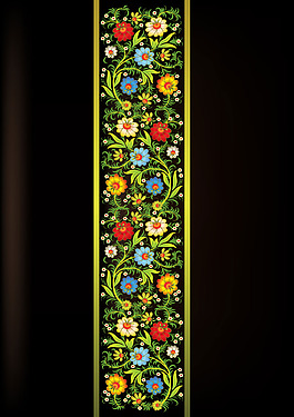 华丽彩色花朵背景