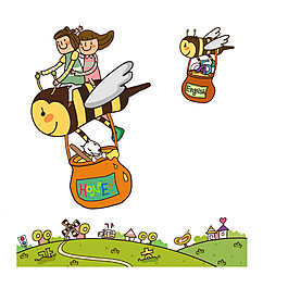 卡通童年时光元素素材图片