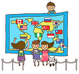 卡通海报人物元素素材图片