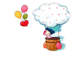 手绘水彩画元素素材