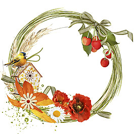 唯美花朵边框素材