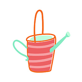 卡通水壶矢量装饰素材