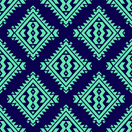 彩色民族风无缝拼接图案