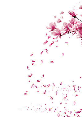 浪漫花朵飘浮元素