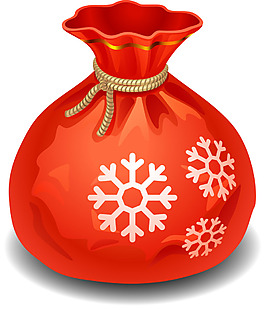 手绘圣诞袋子元素