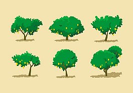 果树矢量背景素材