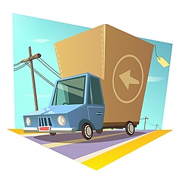 快递物流运输矢量