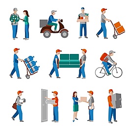 快递物流运输矢量