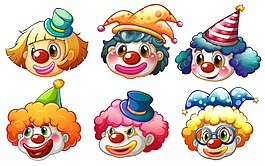 可爱创意小丑矢量素材