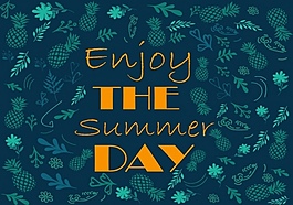 夏天水果矢量图案素材