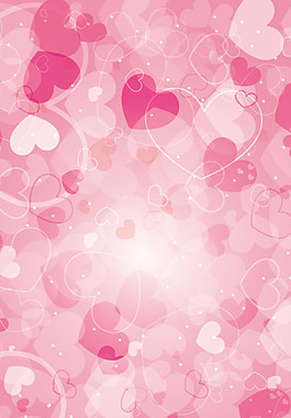 唯美粉色心形h5背景素材
