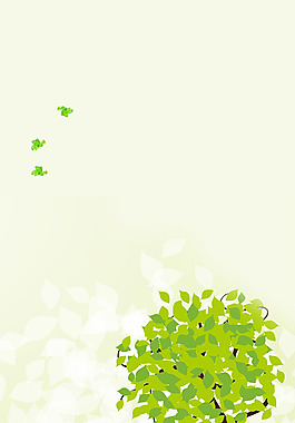 清新绿色大树H5背景素材
