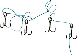 简约鱼钩PNG元素