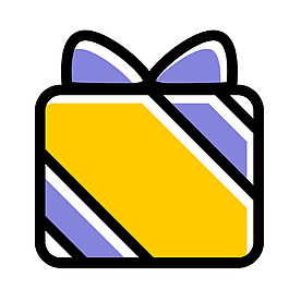 手绘卡通礼品盒素材图片