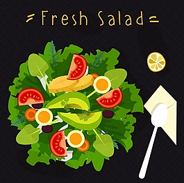 蔬菜美食矢量素材