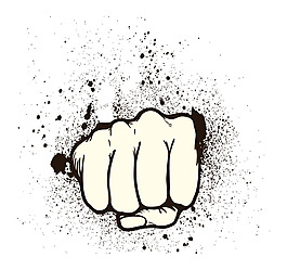 手绘线条拳头元素