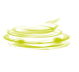 手绘绿色漩涡元素