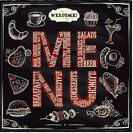 创意西餐矢量海报菜单素材