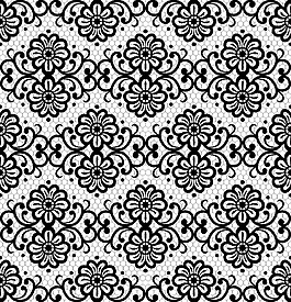 简约纹理蕾丝图案纹样矢量素材