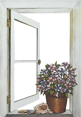 简约家居透明窗PNG元素