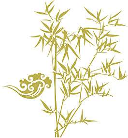 中国风竹报平安png元素