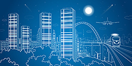 线条建筑设计矢量素材