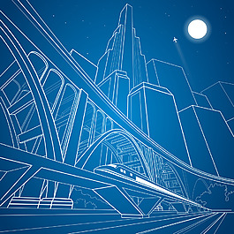 线条建筑设计矢量