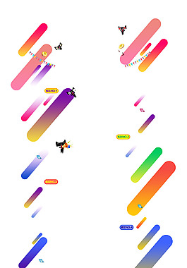 手绘彩色线条元素