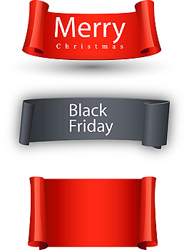 手绘节日卷轴元素